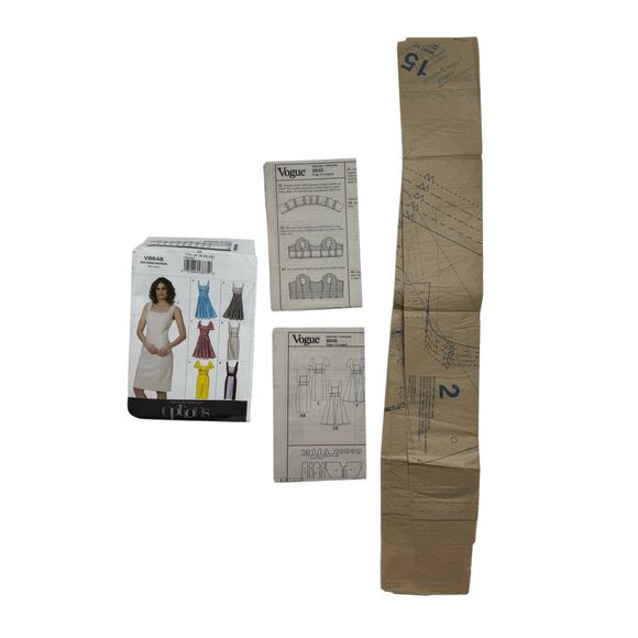 VOGUE Options Square Neck Dress Pattern Size E5 14-16-18-20-22 V8648 Uncut - Picture 4 of 4